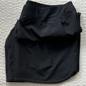 EUC Lands’ End Black Swim Shorts with Pockets / Size 16 / Elastic Waist